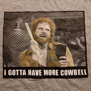 MORE COWBELL - SNL T-SHIRT - 2XL // Funny Music Blue Oyster Cult Skit Tee Shirt